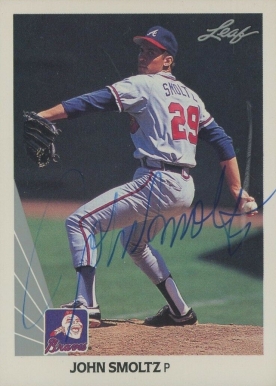 1990 Leaf John Smoltz #59 Baseball Card