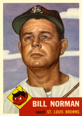 1953 Topps Bill Norman #245 Baseball Card