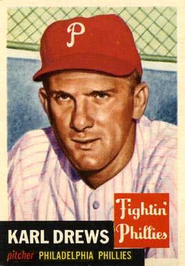 1953 Topps Karl Drews #59 Baseball Card