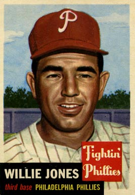 1953 Topps Willie Jones #88 Baseball Card
