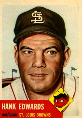 1953 Topps Hank Edwards #90 Baseball Card
