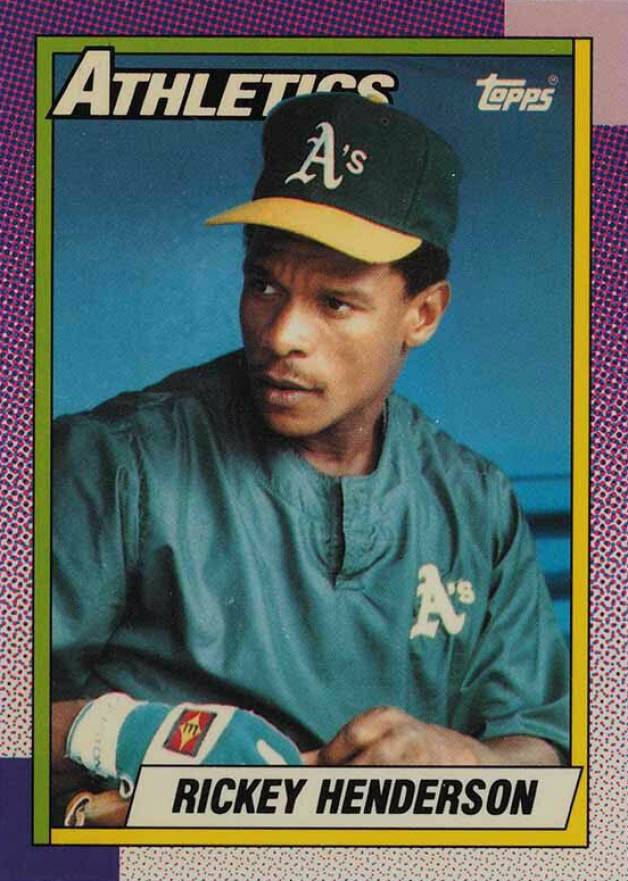 1990 Topps Tiffany Rickey Henderson #450 Baseball Card
