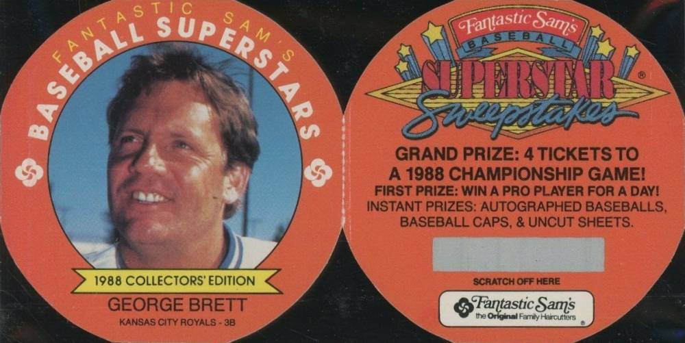 1988 Fantastic Sam's Discs George Brett #2 Baseball Card