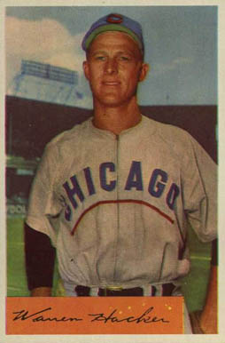 1954 Bowman Warren Hacker #125 Baseball Card