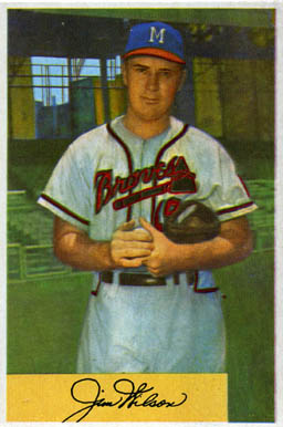 1954 Bowman Jim Wilson #16 Baseball Card