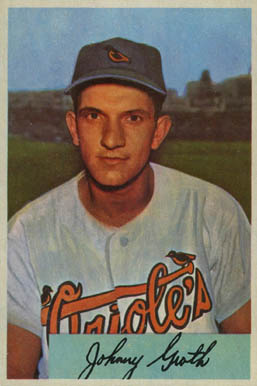 1954 Bowman Johnny Groth #165 Baseball Card