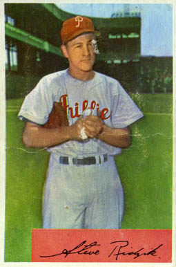 1954 Bowman Steve Ridzik #223 Baseball Card
