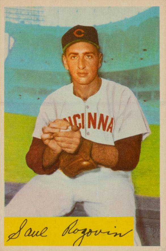 1954 Bowman Saul Rogovin #140b Baseball Card