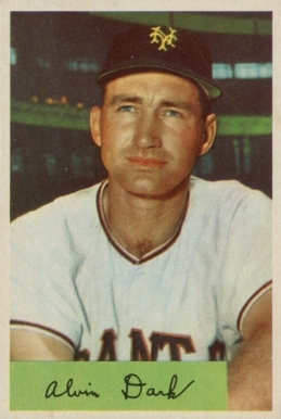 1954 Bowman Alvin Dark #41b Baseball Card