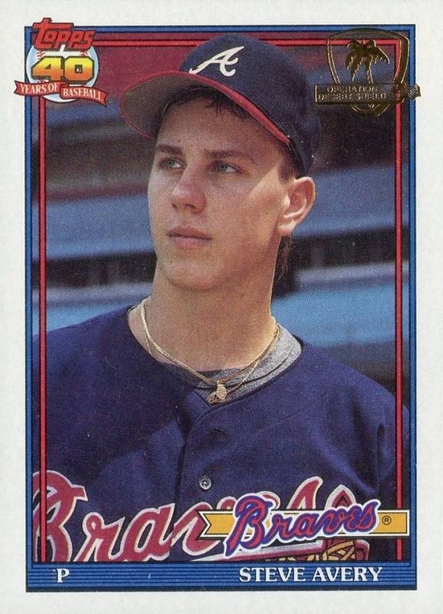 1991 Topps Desert Shield Steve Avery #227 Baseball Card