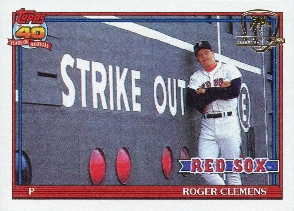 1991 Topps Desert Shield Roger Clemens #530 Baseball Card