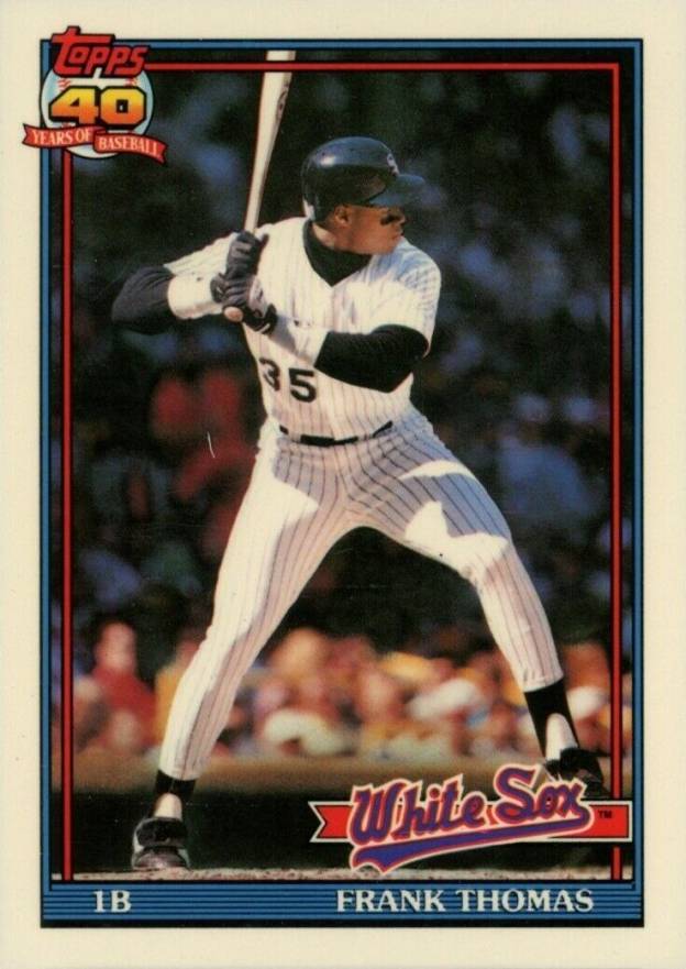 1991 Topps Tiffany Frank Thomas #79 Baseball Card
