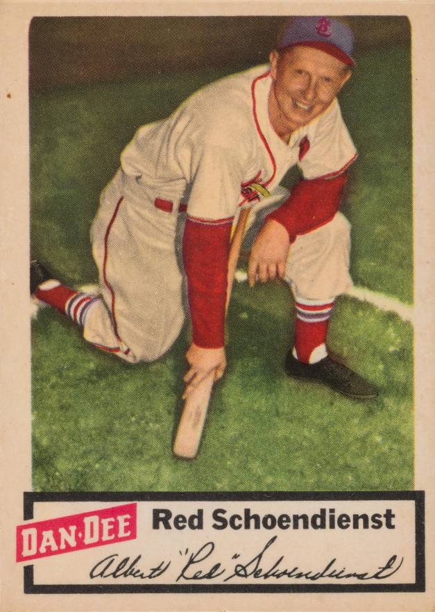 1954 Dan-Dee Potato Chips Red Schoendienst #22 Baseball Card