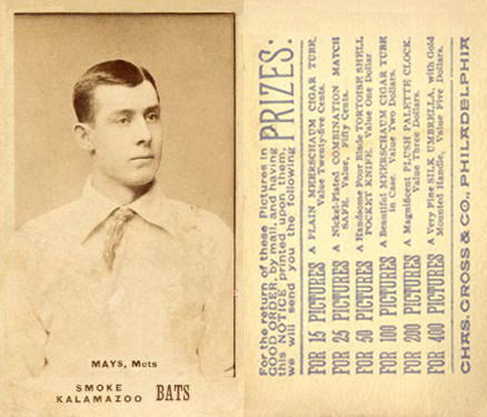 1887 Kalamazoo Bats Mays, Mets # Baseball Card