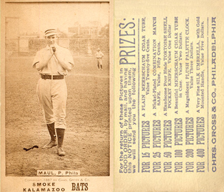 1887 Kalamazoo Bats Maul, P. Phila # Baseball Card