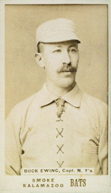 1887 Kalamazoo Bats Buck Ewing, Capt. N.Y's # Baseball Card