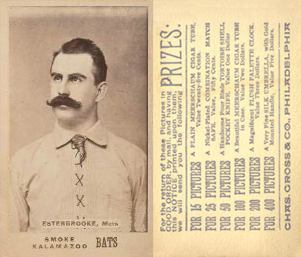 1887 Kalamazoo Bats Esterbrooke, Mets # Baseball Card