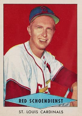 1954 Red Heart Dog Food Red Schoendienst #27 Baseball Card