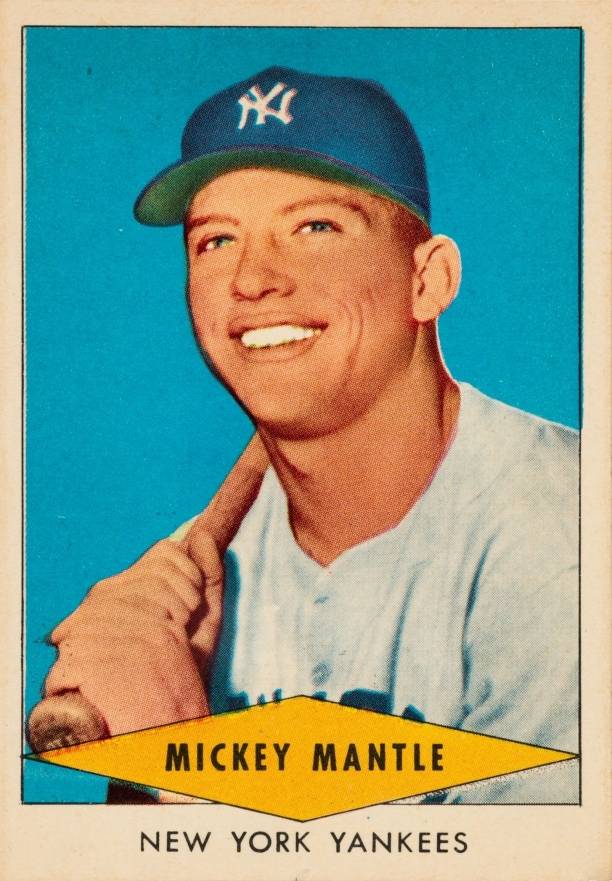 1954 Red Heart Dog Food Mickey Mantle #18 Baseball Card