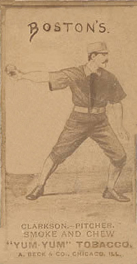 1888 Yum Yum Tobacco CLARKSON, Pitcher. # Baseball Card