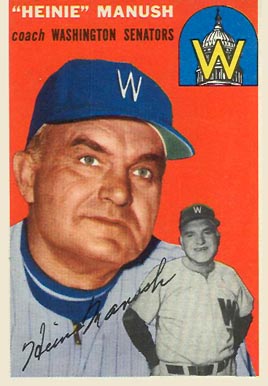 1954 Topps Heinie Manush #187 Baseball Card