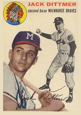 1954 Topps Jack Dittmer #53 Baseball Card
