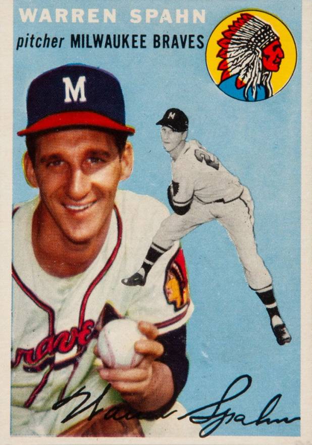 1954 Topps Warren Spahn #20 Baseball Card