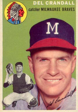 1954 Topps Del Crandall #12 Baseball Card