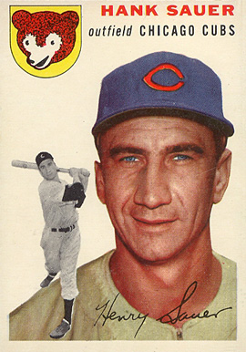 1954 Topps Hank Sauer #4 Baseball Card