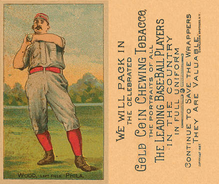 1887 Buchner Gold Coin George Wood # Baseball Card