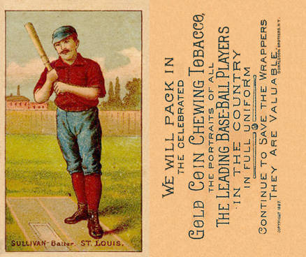 1887 Buchner Gold Coin Danny Sullivan # Baseball Card