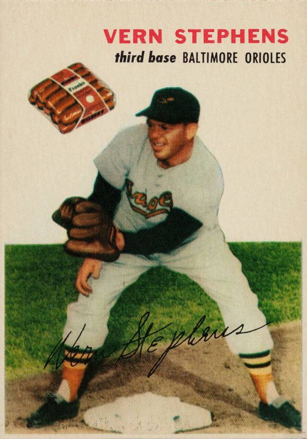 1954 Wilson Franks Vern Stephens # Baseball Card