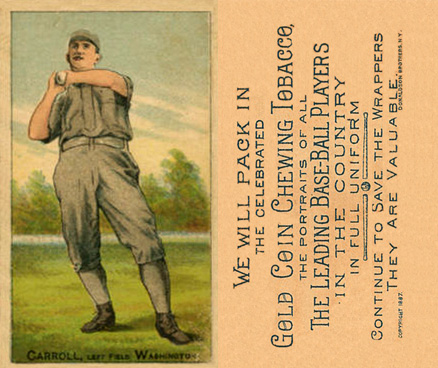 1887 Buchner Gold Coin Cliff Carroll # Baseball Card