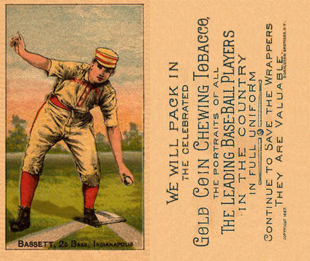 1887 Buchner Gold Coin Charley Bassett # Baseball Card