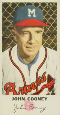 1954 Johnston Cookies Braves John Cooney #28 Baseball Card