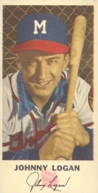 1954 Johnston Cookies Braves Johnny Logan #23 Baseball Card