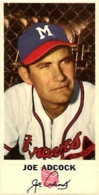 1954 Johnston Cookies Braves Joe Adcock #9 Baseball Card