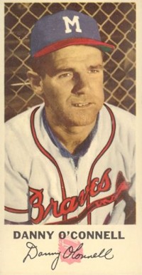 1954 Johnston Cookies Braves Danny O'Connell #4 Baseball Card
