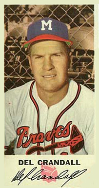 1954 Johnston Cookies Braves Del Crandall #1 Baseball Card