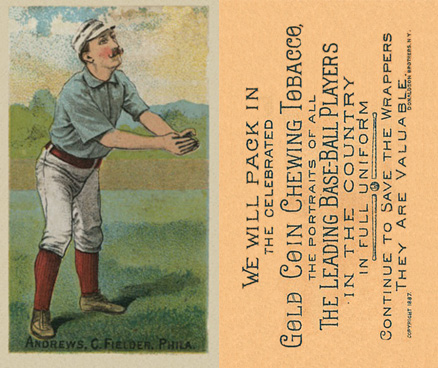 1887 Buchner Gold Coin Ed Andrews # Baseball Card