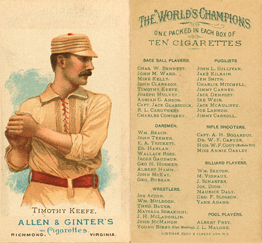 1888 Allen & Ginter Timothy Keefe # Baseball Card