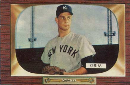 1955 Bowman Bob Grim #167 Baseball Card