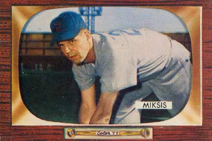 1955 Bowman Eddie Miksis #181 Baseball Card