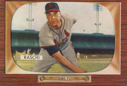 1955 Bowman Vic Raschi #185 Baseball Card