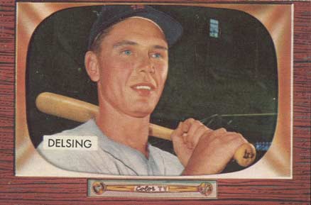 1955 Bowman Jim Delsing #274 Baseball Card