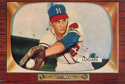 1955 Bowman Johnny Logan #180 Baseball Card