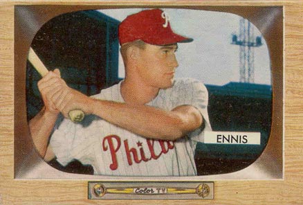 1955 Bowman Del Ennis #17 Baseball Card