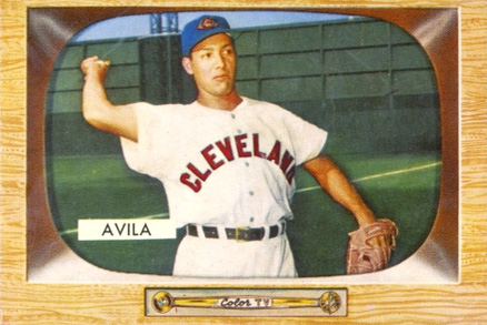 1955 Bowman Bobby Avila #19 Baseball Card