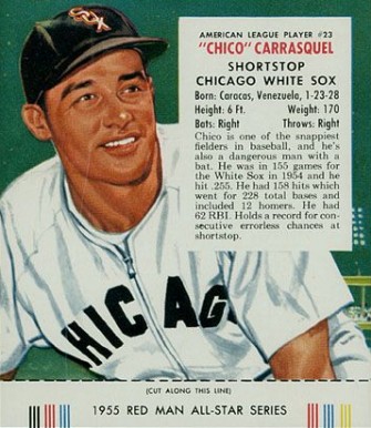 1955 Red Man Tobacco Chico Carrasquel #23 Baseball Card
