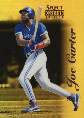 1996 Select Certified Joe Carter #5 Baseball Card